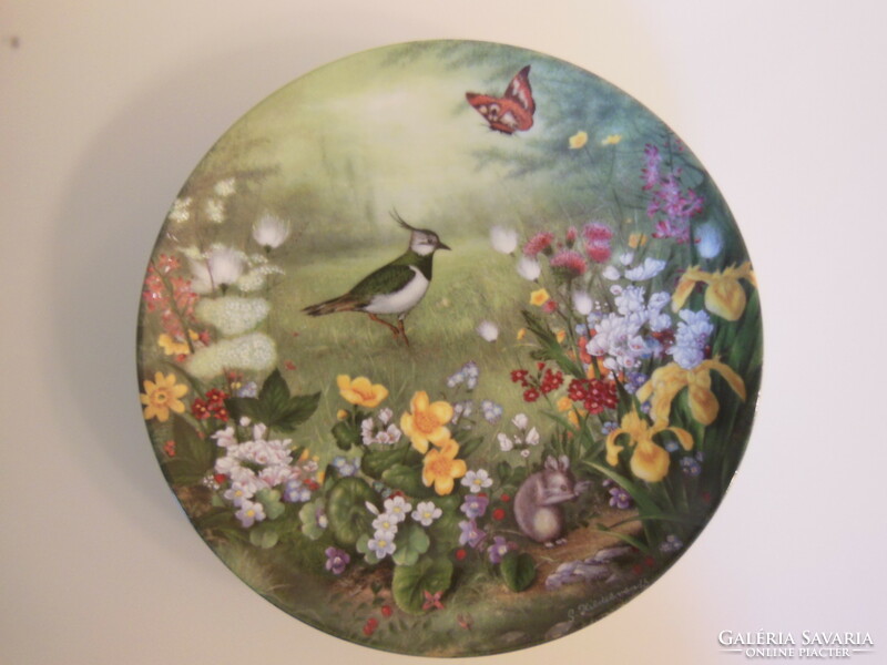 PORCELÁN - TÁNYÉR - FÜRSTENBERG - SZÁMOZOTT - JELZETT - 19 cm - FALI  - HIBÁTLAN
