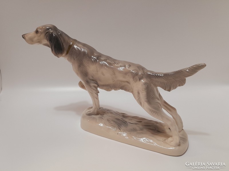 Katzhütte porcelán kutya, ír szetter, 28 cm