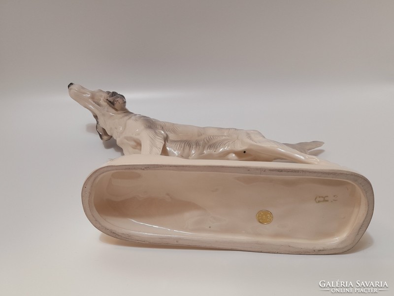 Katzhütte porcelán kutya, ír szetter, 28 cm