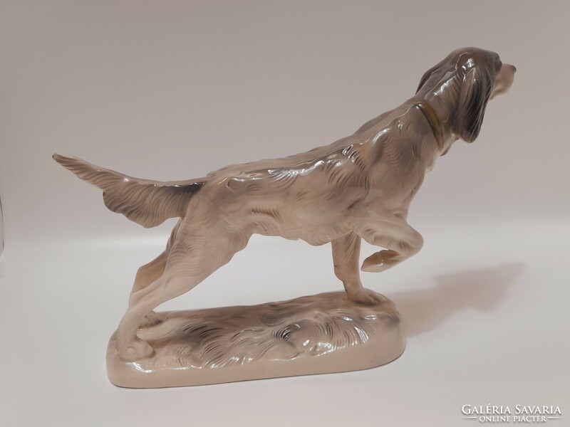 Katzhütte porcelán kutya, ír szetter, 28 cm