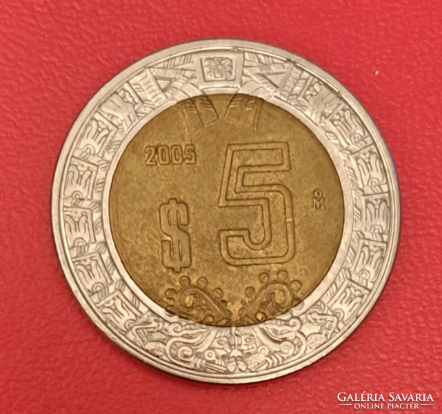 2005. Mexikó 5 Peso bimetál (1652)