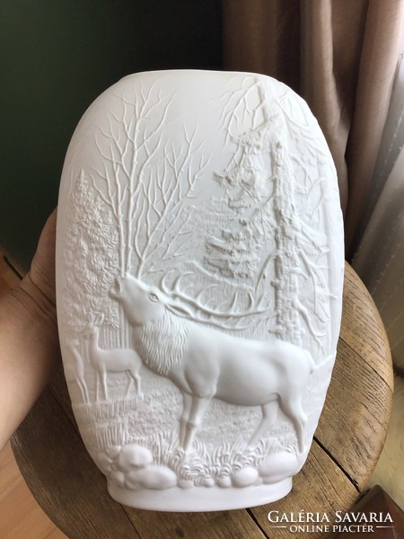 Régi KPM Royal porcelán biszkvit nagy méretű váza