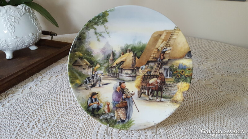 Angol Royal Doulton jelenetes,porcelán dísztányér,falidísz
