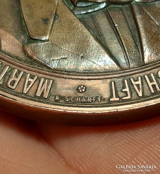 1877 . Martin Ritter von Cassian , a Duna Gőzhajózási Társaság vezérigazgatója DDSG . (64mm) Bronz .