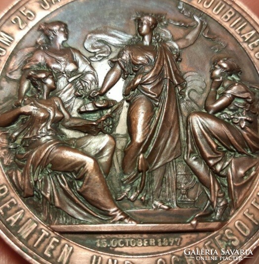 1877 . Martin Ritter von Cassian , a Duna Gőzhajózási Társaság vezérigazgatója DDSG . (64mm) Bronz .