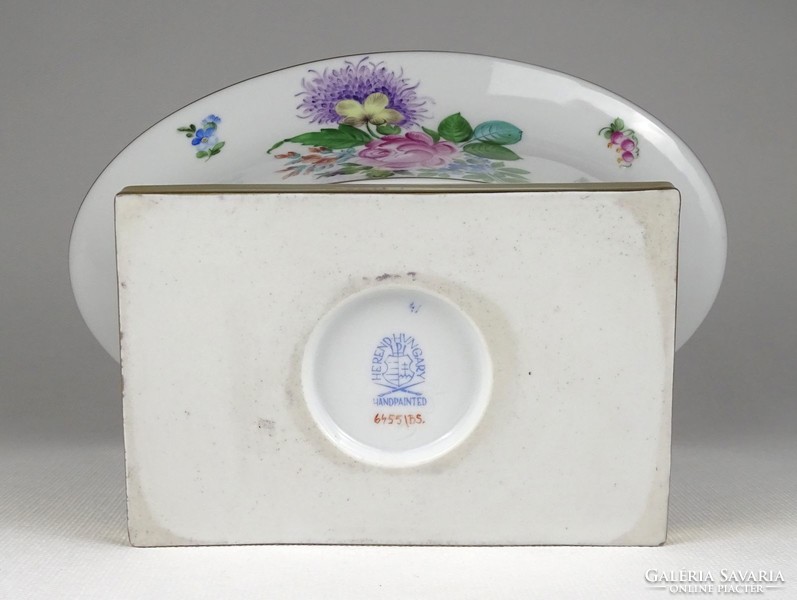 1R611 Bouquet de Saxe Lion's Base Herendi Porcelain Pot