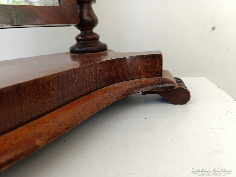 Antik biedermeier fa bútor nagy csavart oszlopos álló tükör 579 8947