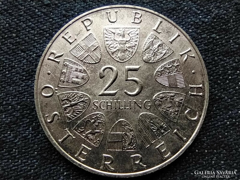 Ausztria 300 éve született Hildebrandt .800 ezüst 25 Schilling 1968