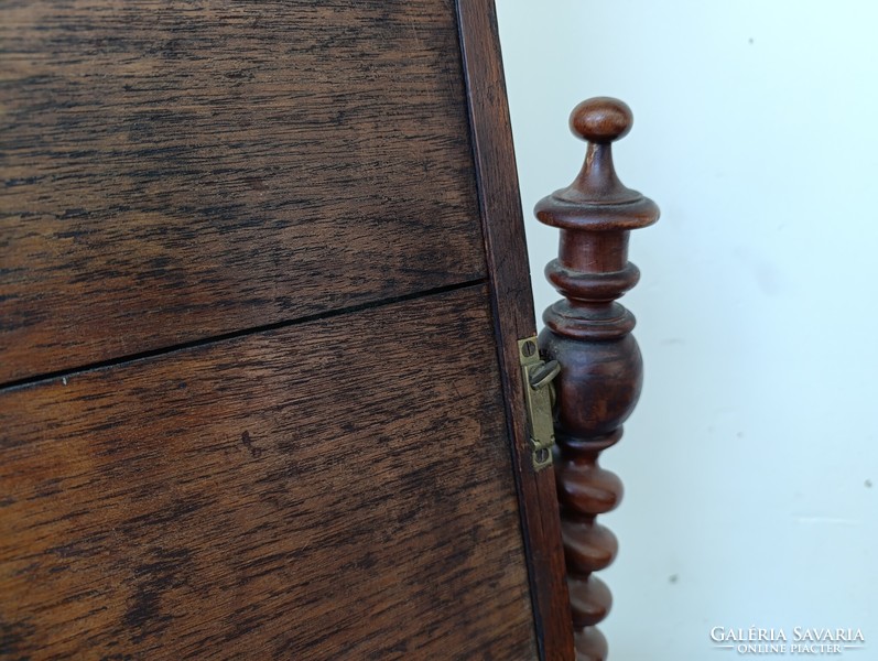 Antik biedermeier fa bútor nagy csavart oszlopos álló tükör 579 8947
