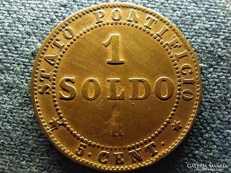 Pápai állam IX. Pius 1 soldo 1867 R