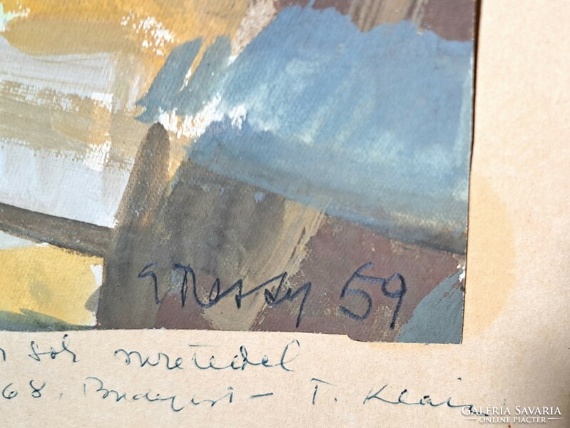 Tassy Klára: Virágcsendélet, 1959 - ritkaság! női festő, Eigel Istvánné