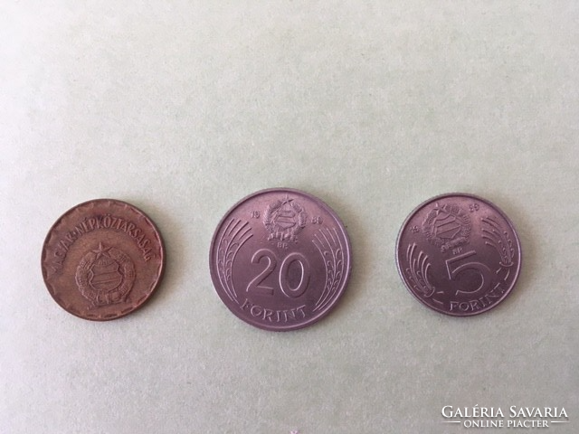 20 forint 5 forint 2 forint pénzérme 1989.