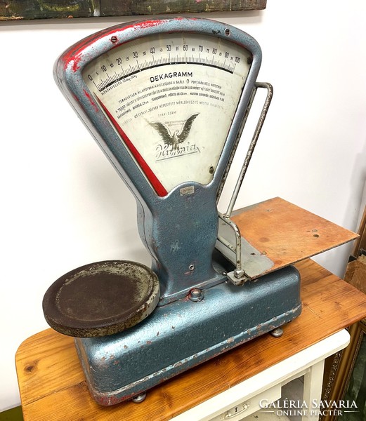 Háború előtti régi bolti mérleg, Rétfalvi József féle Hunnia mérleg, vintage