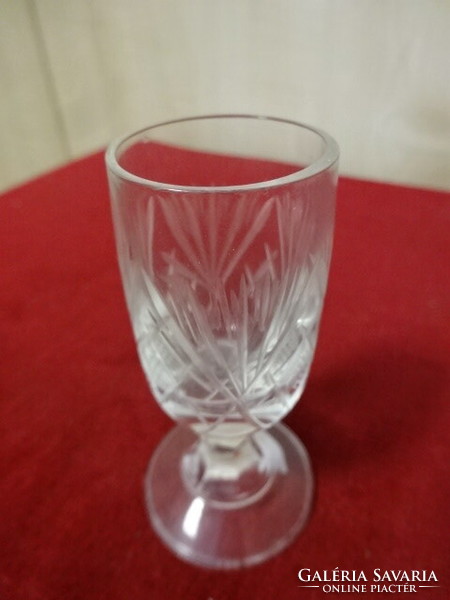Talpas likőrös pohár, magassága 8,5 cm. öt darab. Jókai.