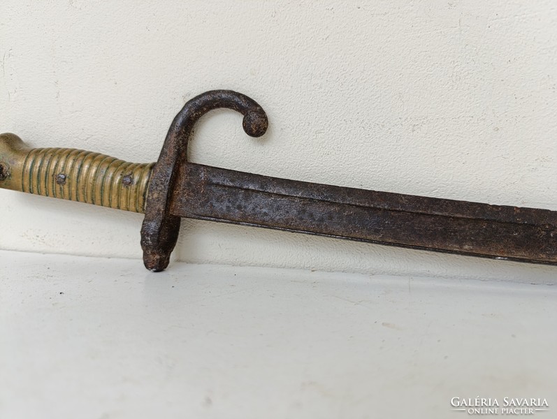 Antik Chassepot bajonett tokja nélkül 1868 puska szurony fegyver katona 797 9083