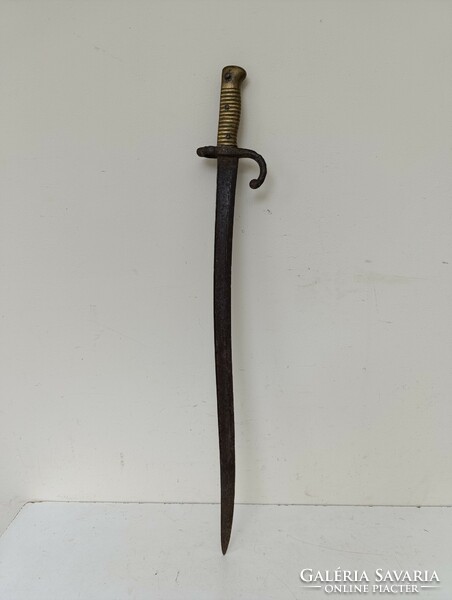 Antik Chassepot bajonett tokja nélkül 1868 puska szurony fegyver katona 797 9083