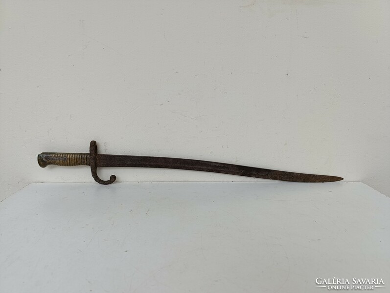 Antik Chassepot bajonett tokja nélkül 1868 puska szurony fegyver katona 797 9083