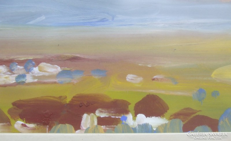 Balla János festmény tempera 58x64 cm üveg alatt. Máramarosi pecséttel. Hagyatékból.