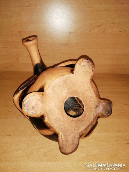 Kerámia terracotta art deco elefánt persely - 14 cm magas (z)