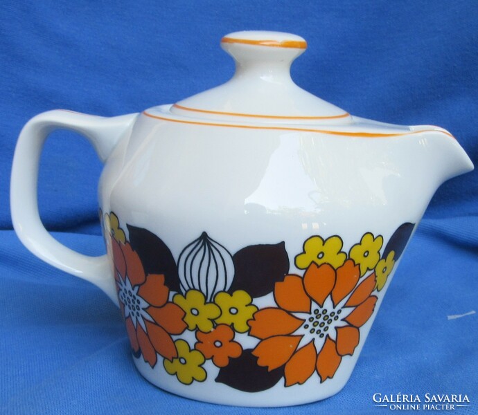 Hollóházi porcelán kotyogós kávéfőző kanna, jelzett, nem hibás.