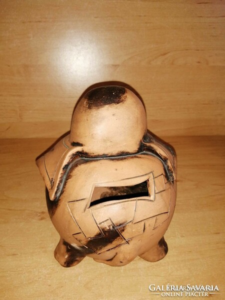 Kerámia terracotta art deco elefánt persely - 14 cm magas (z)