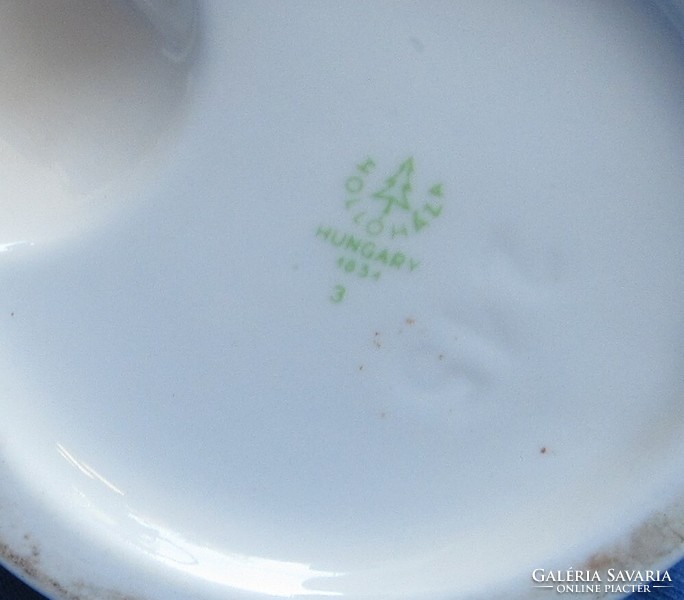 Hollóházi porcelán kotyogós kávéfőző kanna, jelzett, nem hibás.