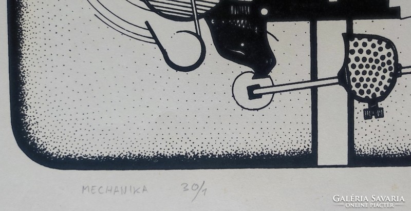 Budahelyi Tibor 1977-es szitanyomat 43x62 cm lapméret  30/1 számozás