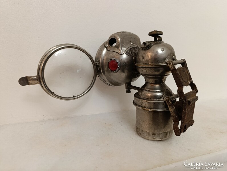 Antik bicikli lámpa Alte Fahrradlampe Bicycle Lamp karbid kerékpár gyűjtemény 324 9089