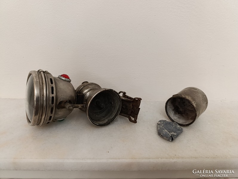 Antik bicikli lámpa Alte Fahrradlampe Bicycle Lamp karbid kerékpár gyűjtemény 324 9089