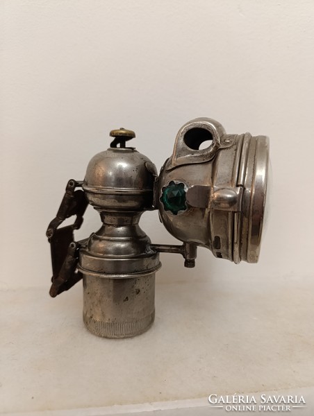 Antik bicikli lámpa Alte Fahrradlampe Bicycle Lamp karbid kerékpár gyűjtemény 324 9089