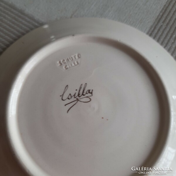 Schütz Cilli porcelán tányér virágmintás