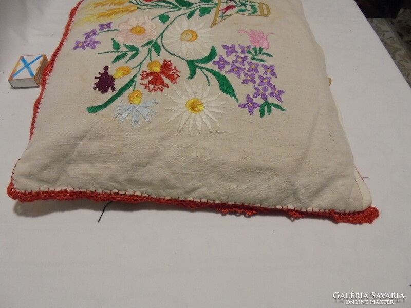 Kalocsai hímzett díszpárna huzat + tollal töltött párna