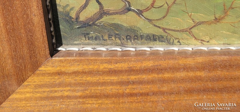 Thaler Rafael (1870-1947) : Jézus és a bárányok NAGYMÉRETŰ olajfestmény
