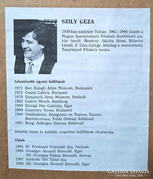 Szily Géza mitológiai jelenet (modern festmény, keretben)