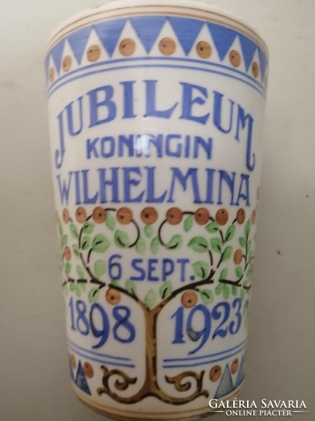 JUBILEUM KÖNIGIN WILHELMINA  - HOLLAND KIRÁLYNŐ EMLÉKPOHÁR