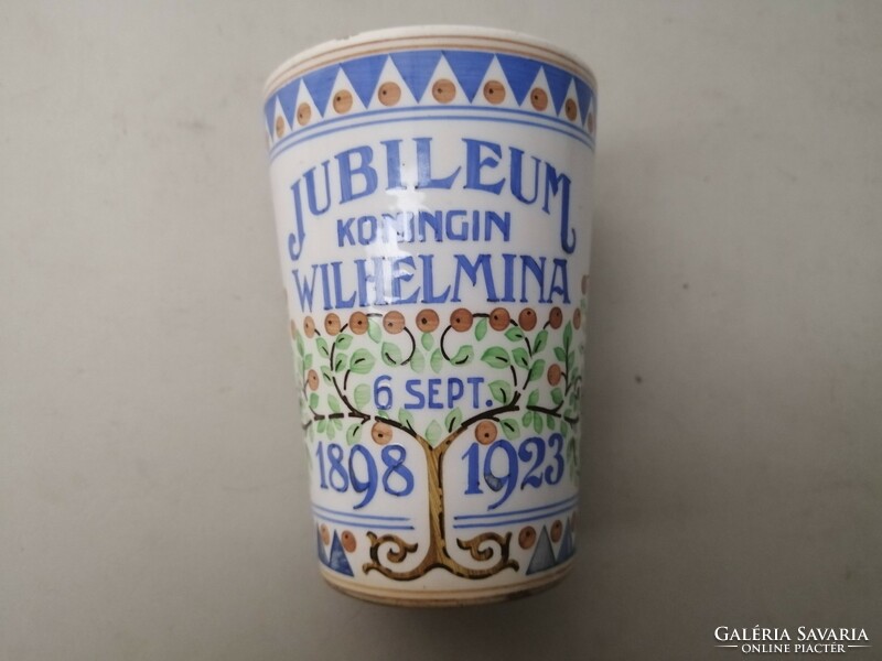 JUBILEUM KÖNIGIN WILHELMINA  - HOLLAND KIRÁLYNŐ EMLÉKPOHÁR