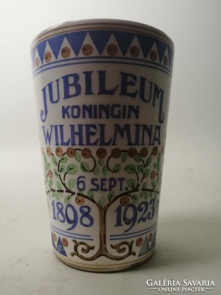 JUBILEUM KÖNIGIN WILHELMINA  - HOLLAND KIRÁLYNŐ EMLÉKPOHÁR