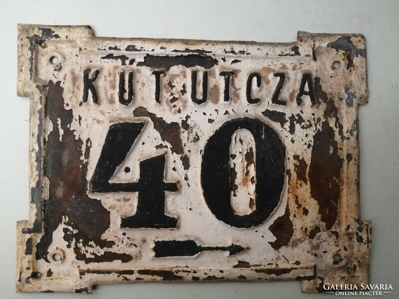ANTIK UTCA- ÉS HÁZSZÁM  -  KUT UTCZA 40