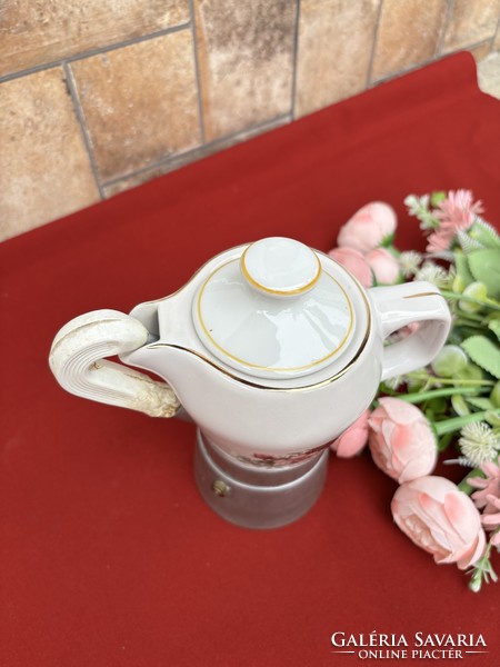 Virágos  Seherezádé kotyogós porcelán kávéfőző nosztalgia darab paraszti dekoráció