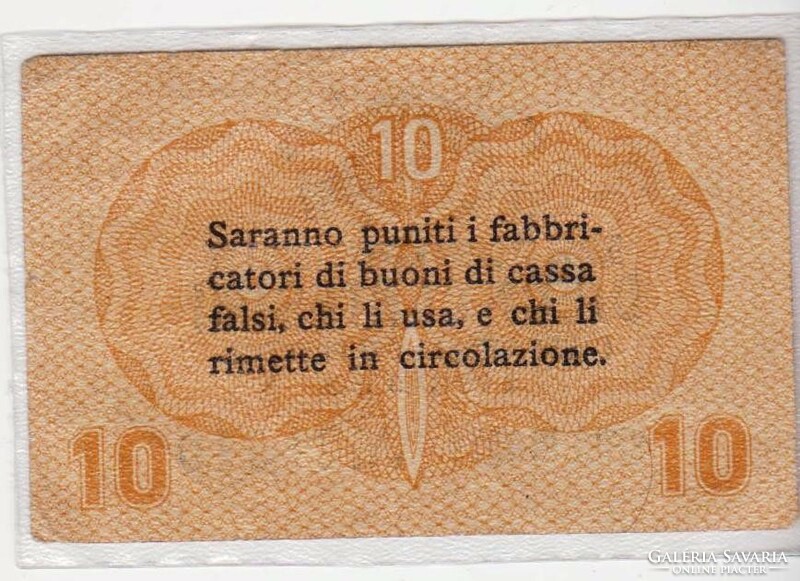 Olaszország 10 centesimi 1918 VG