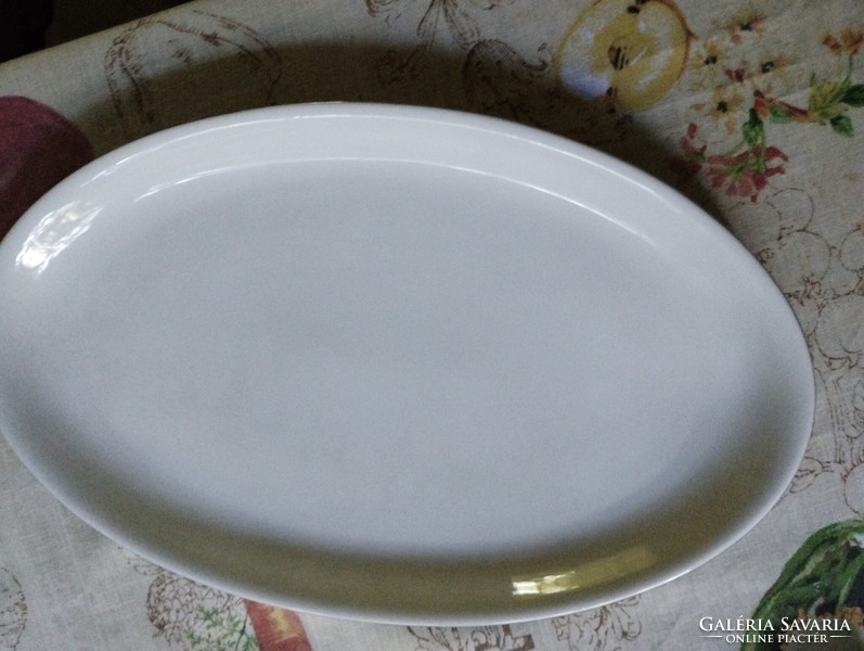 Bohémia ezüst szegélyű porcelán tálaló
