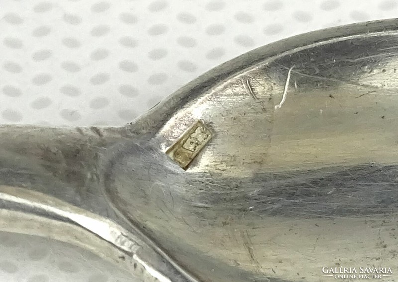 1S369 Régi jelzett ezüst cukorfogó csipesz 45 g