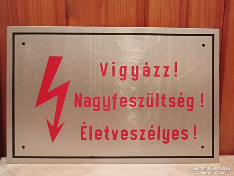 Aluminium figyelmeztető tábla