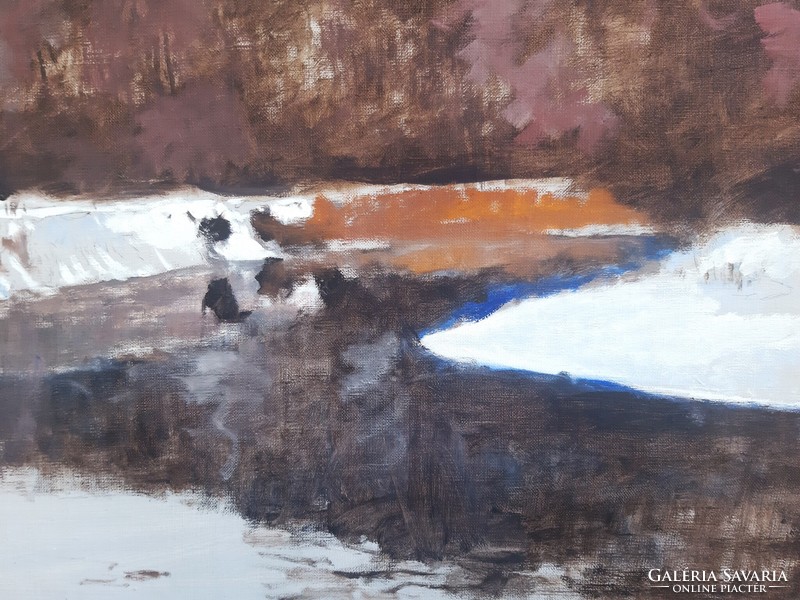 Holba Tivadar (1906-1995) Téli Folyópart