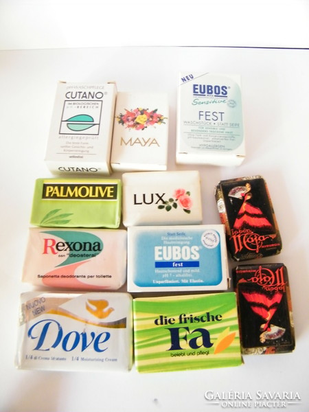 Vintage mini (20-40 gramm) szappanok (11 db Fa, Nivea, Lux, Palmolive...)