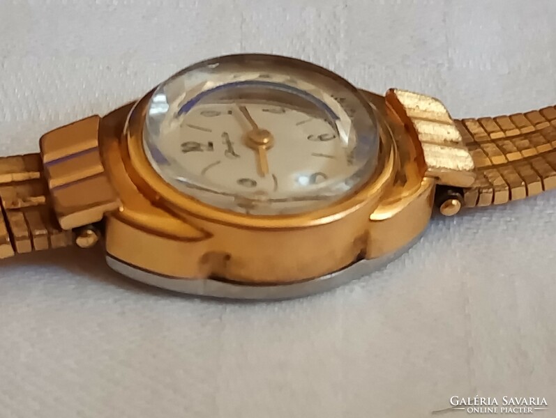 Óra karóra 008 - GUB GLASHÜTTE mechanikus felhúzós retro 18mm aranyozott 20µ - alkatrésznek