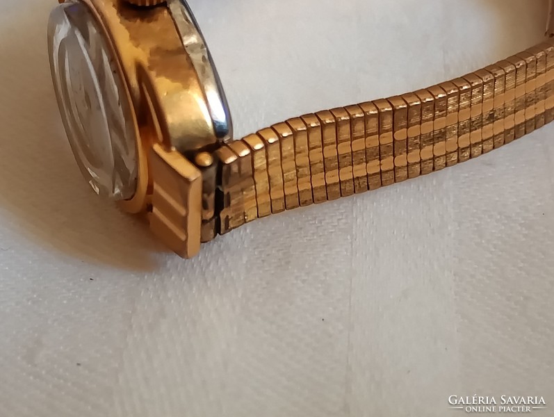 Óra karóra 008 - GUB GLASHÜTTE mechanikus felhúzós retro 18mm aranyozott 20µ - alkatrésznek