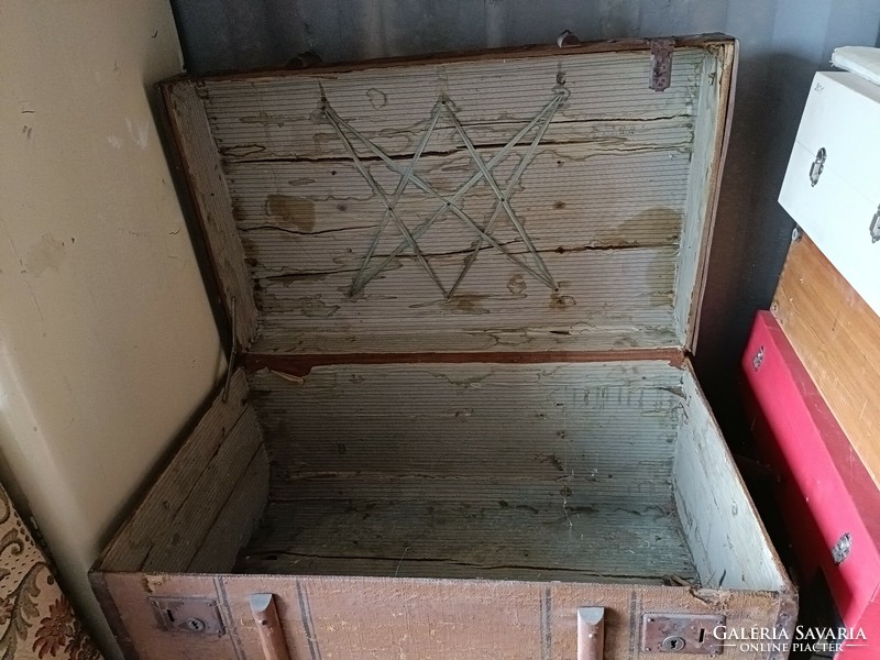 Bőrönd hajóláda utazó  koffer