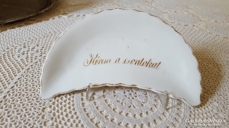 Zsolnay porcelán csontos tányér