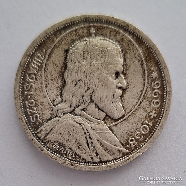 1938 Szent István Ezüst 5 Pengő (No: 24/341.)